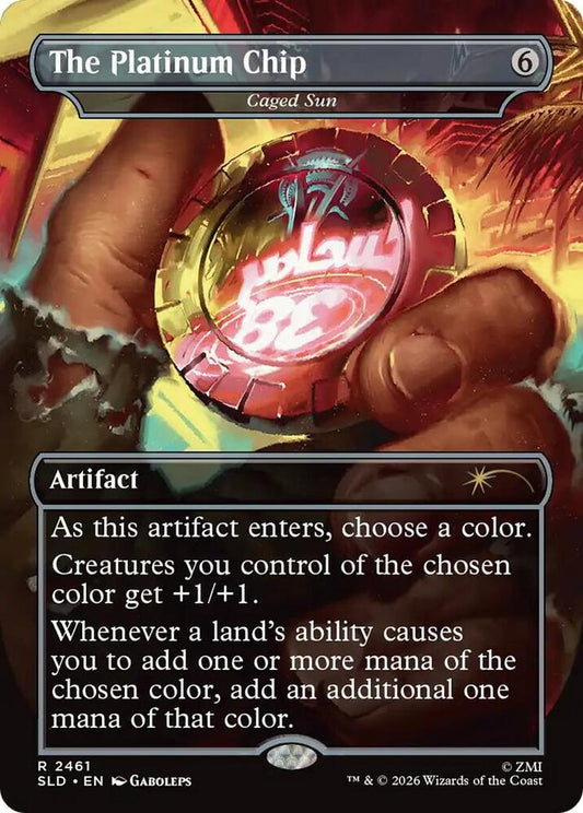 The Platinum Chip (Caged Sun) #2461 FOIL Secret Lair Drop Series
