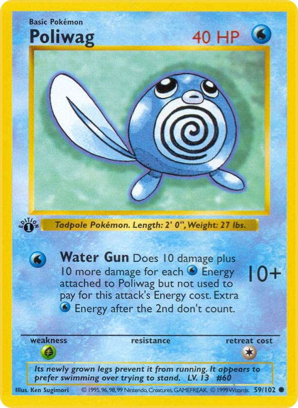 Poliwag (Unlimited) #59 Base Set (Shadowless)