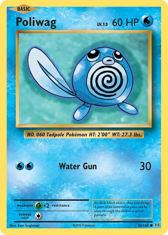 Poliwag #23 REVERSE HOLOFOIL XY - Evolutions