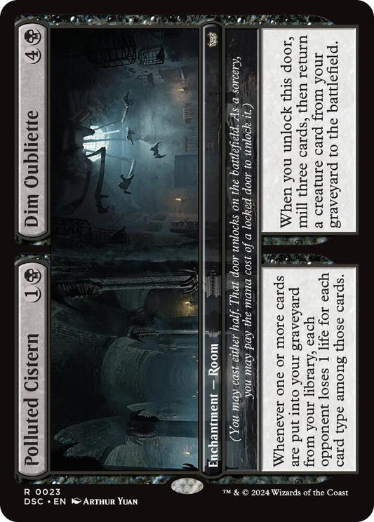 Polluted Cistern // Dim Oubliette #23 Commander: Duskmourn: House of Horror