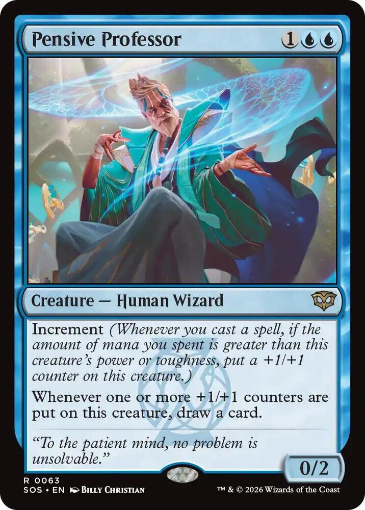 Pensive Professor #63 FOIL Secrets of Strixhaven