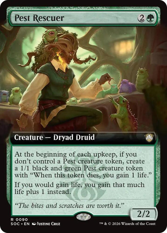 Pest Rescuer (Extended Art) #90 Commander: Secrets of Strixhaven