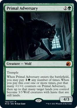 Primal Adversary #194 FOIL Innistrad: Midnight Hunt