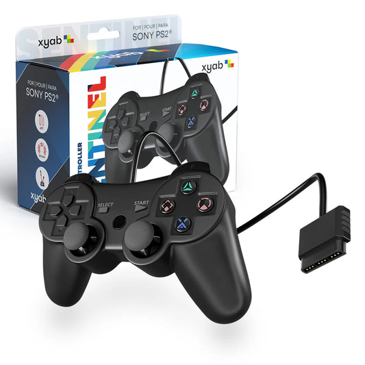 PS2 Wired Controller (Black) (XYAB) NEW/SEALED