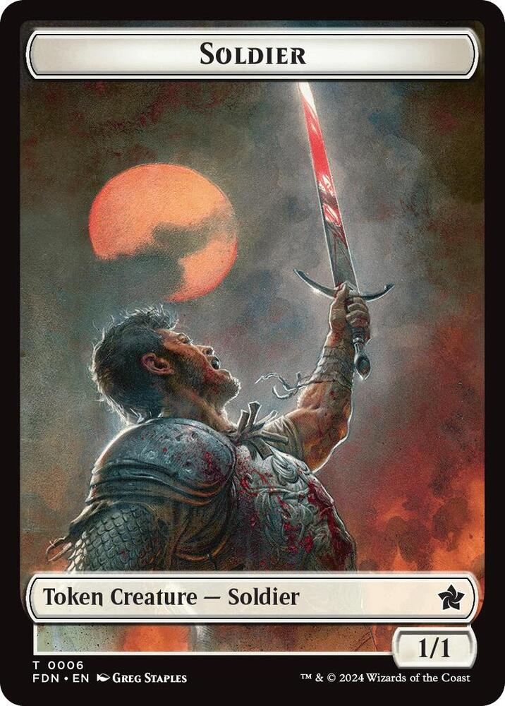 Rabbit Token #5 // Soldier Token #6 FOIL Foundations
