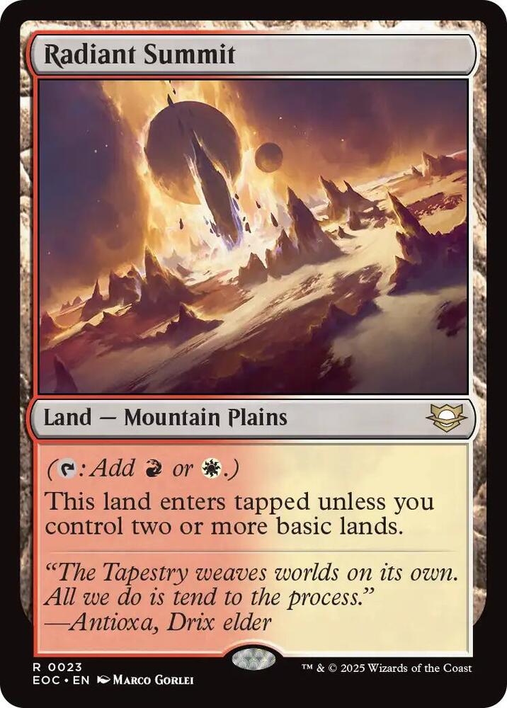 Radiant Summit #23 Commander: Edge of Eternities