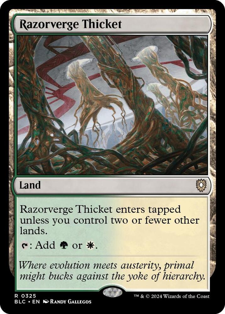 Razorverge Thicket #325 Commander: Bloomburrow