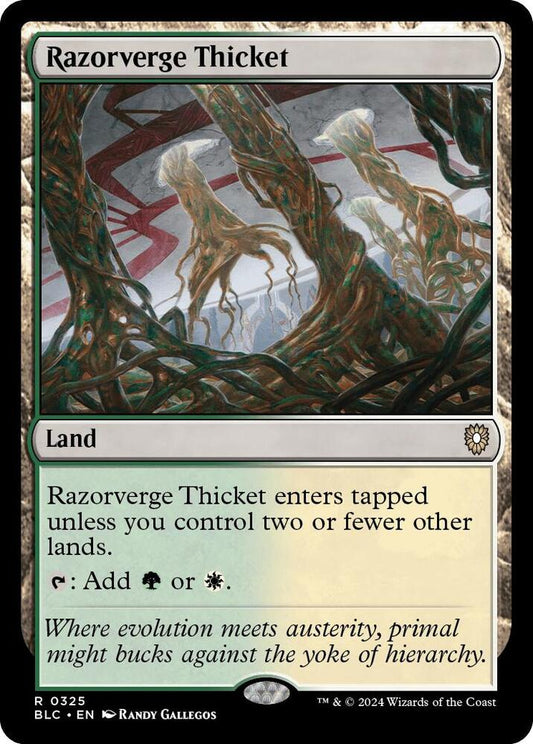Razorverge Thicket #325 Commander: Bloomburrow