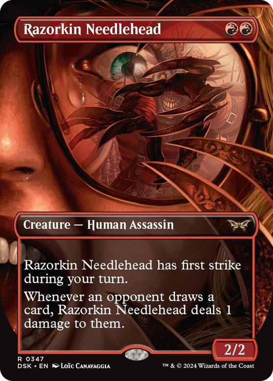 Razorkin Needlehead #347 (Borderless) FOIL Duskmourn: House of Horror