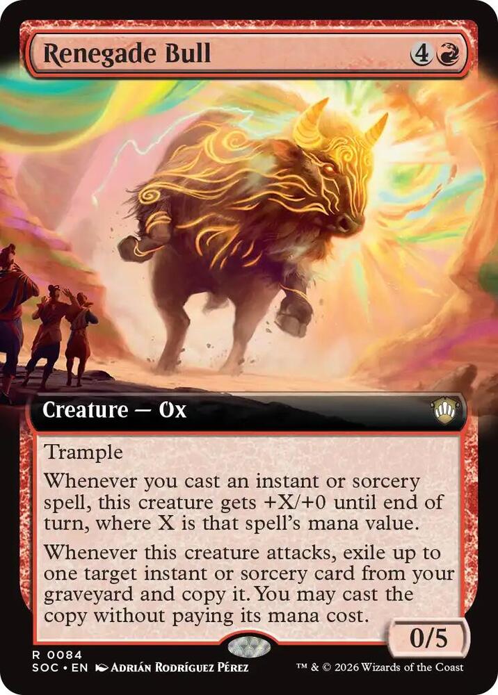Renegade Bull (Extended Art) #84 Commander: Secrets of Strixhaven