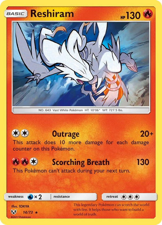 Reshiram #14 HOLOFOIL Shining Legends