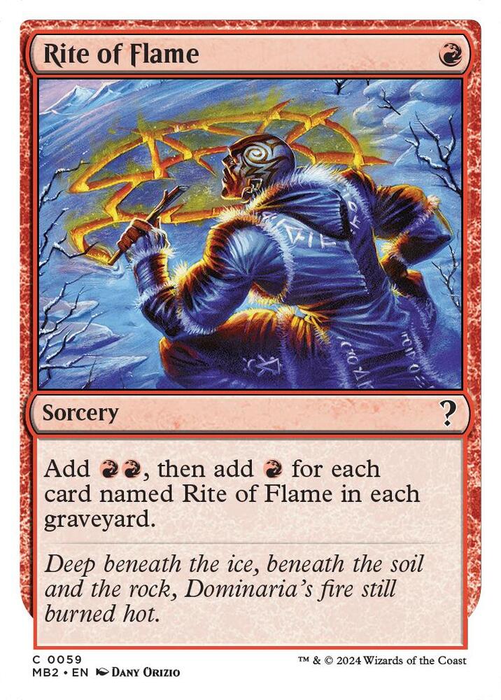Rite of Flame (White Border) #59 Mystery Booster 2