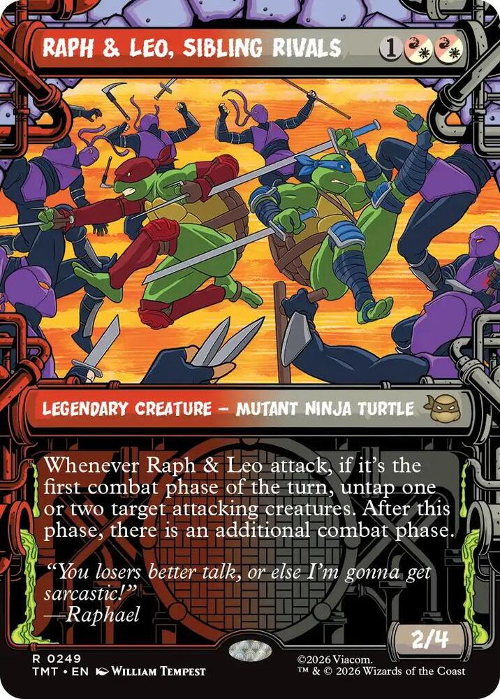 Raph & Leo, Sibling Rivals (Showcase) #249 FOIL Teenage Mutant Ninja Turtles