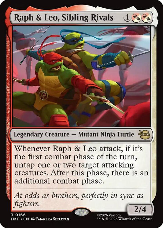 Raph & Leo, Sibling Rivals #166 FOIL Teenage Mutant Ninja Turtles