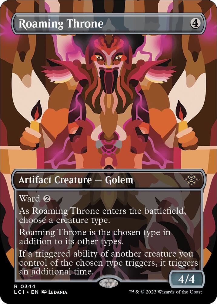 Roaming Throne (Borderless) #344 FOIL The Lost Caverns of Ixalan