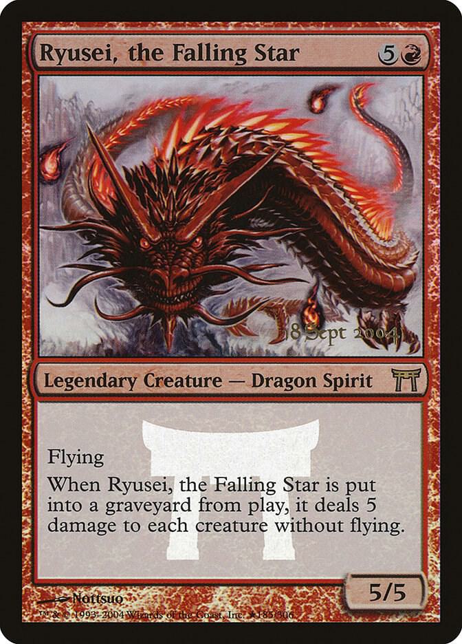 Ryusei, the Falling Star #185 Prerelease Cards (Champions of Kamigawa)