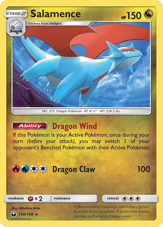 Salamence #106 REVERSE HOLOFOIL SM - Celestial Storm