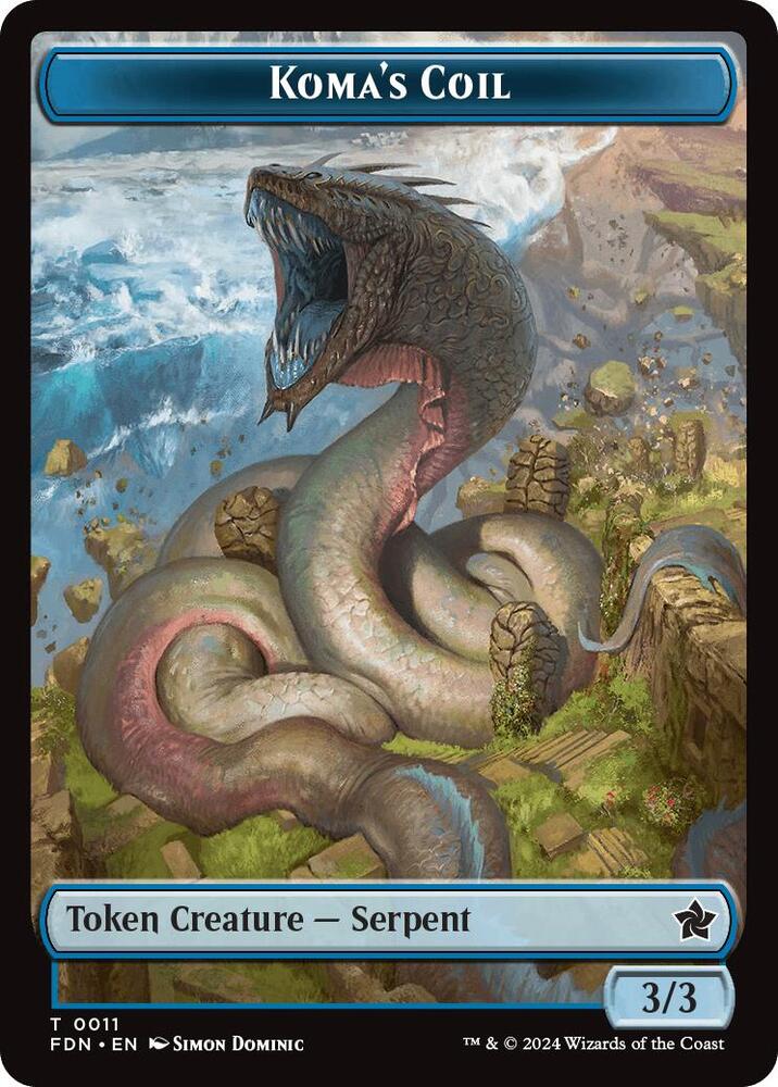 Scion of the Deep Token #13 // Koma's Coil Token #11 Foundations