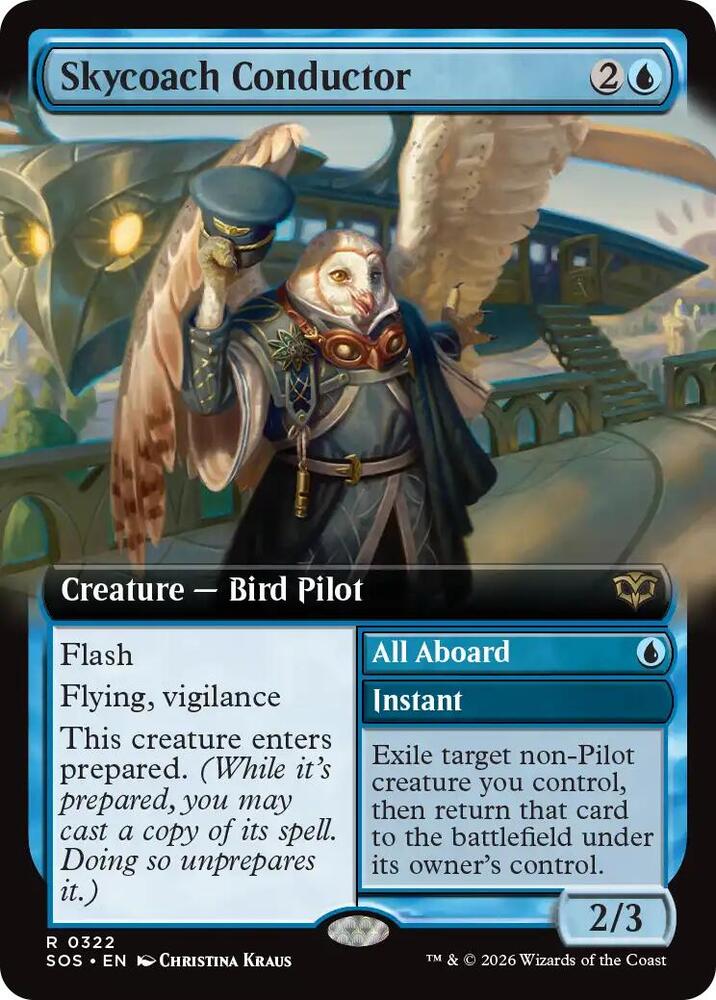 Skycoach Conductor (Extended Art) #322 FOIL Secrets of Strixhaven