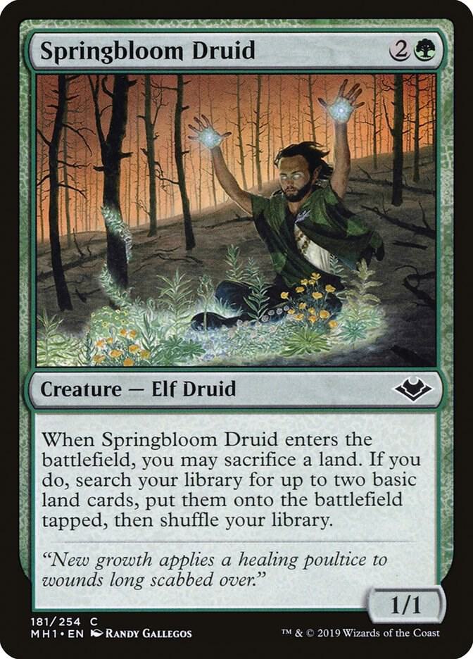 Springbloom Druid #181 FOIL Modern Horizons