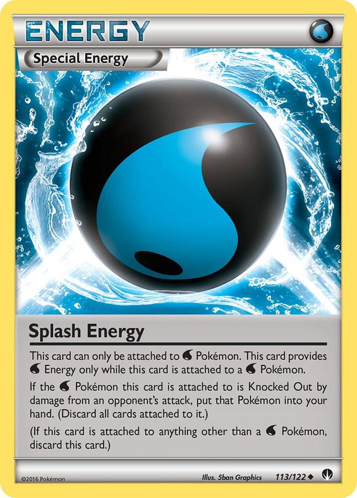 Splash Energy #113 REVERSE HOLOFOIL XY - BREAKpoint