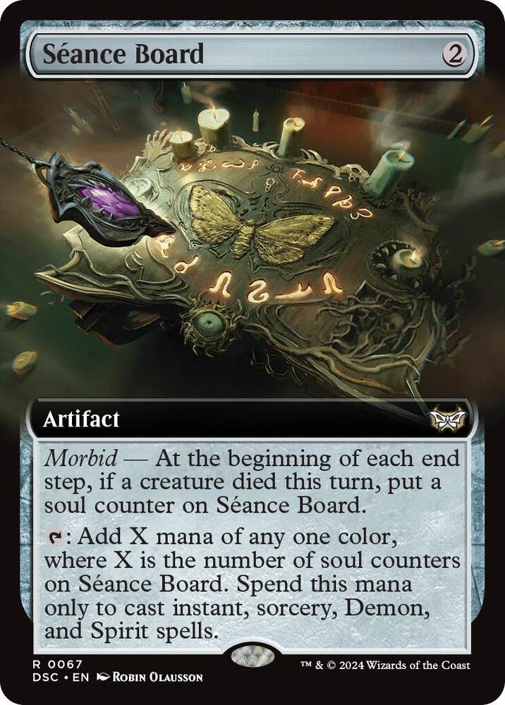 Seance Board #67 (Extended Art) Commander: Duskmourn: House of Horror