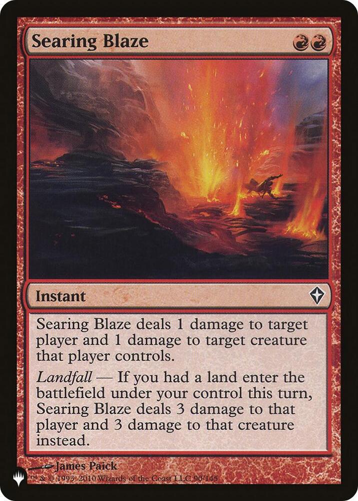 Searing Blaze #90 The List Reprints