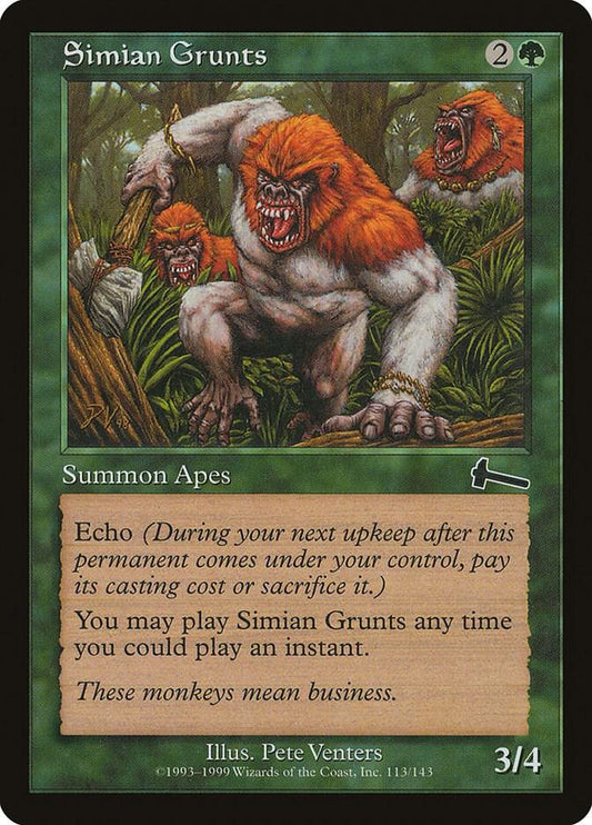 Simian Grunts #113 FOIL Urza's Legacy