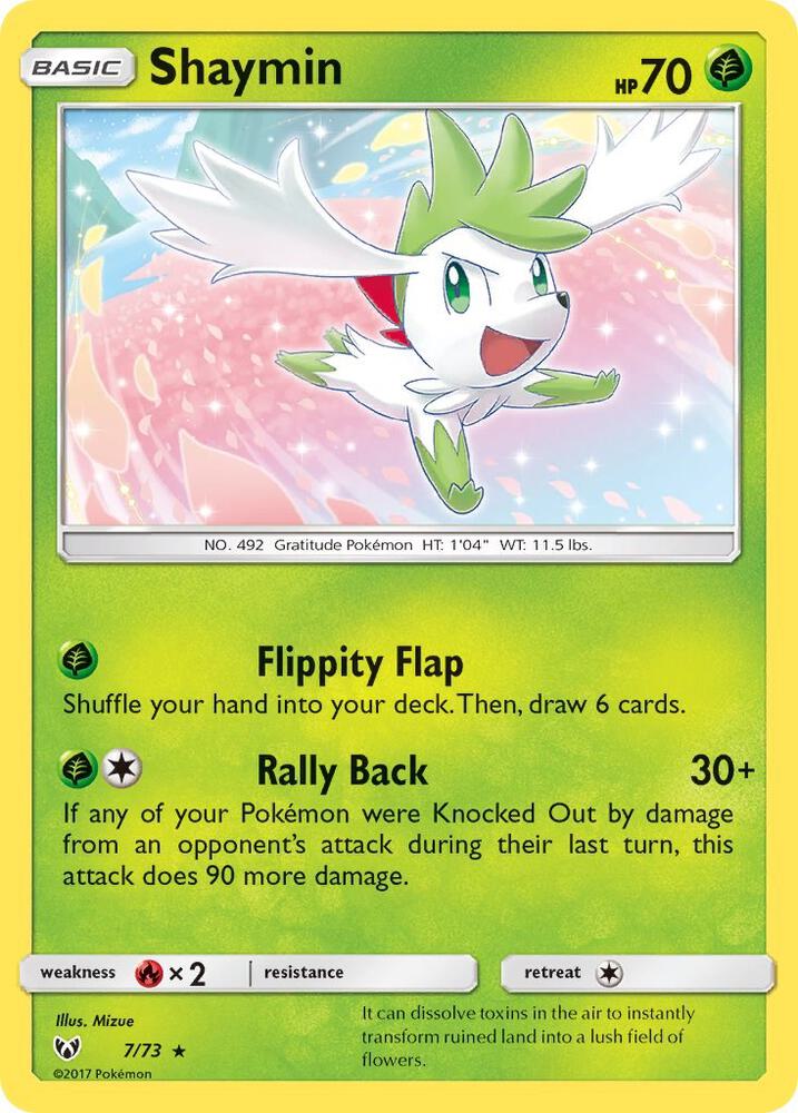 Shaymin #7 HOLOFOIL Shining Legends