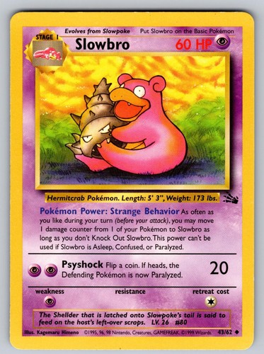 Slowbro (Unlimited Edition) #43 Fossil