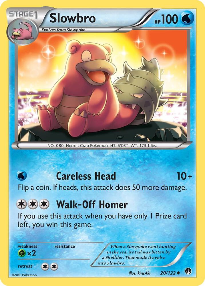 Slowbro #20 REVERSE HOLOFOIL XY - BREAKpoint