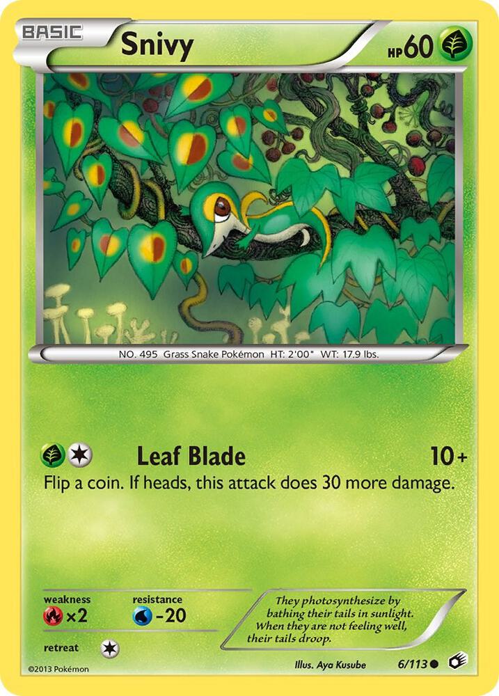 Snivy #6 REVERSE HOLOFOIL Legendary Treasures