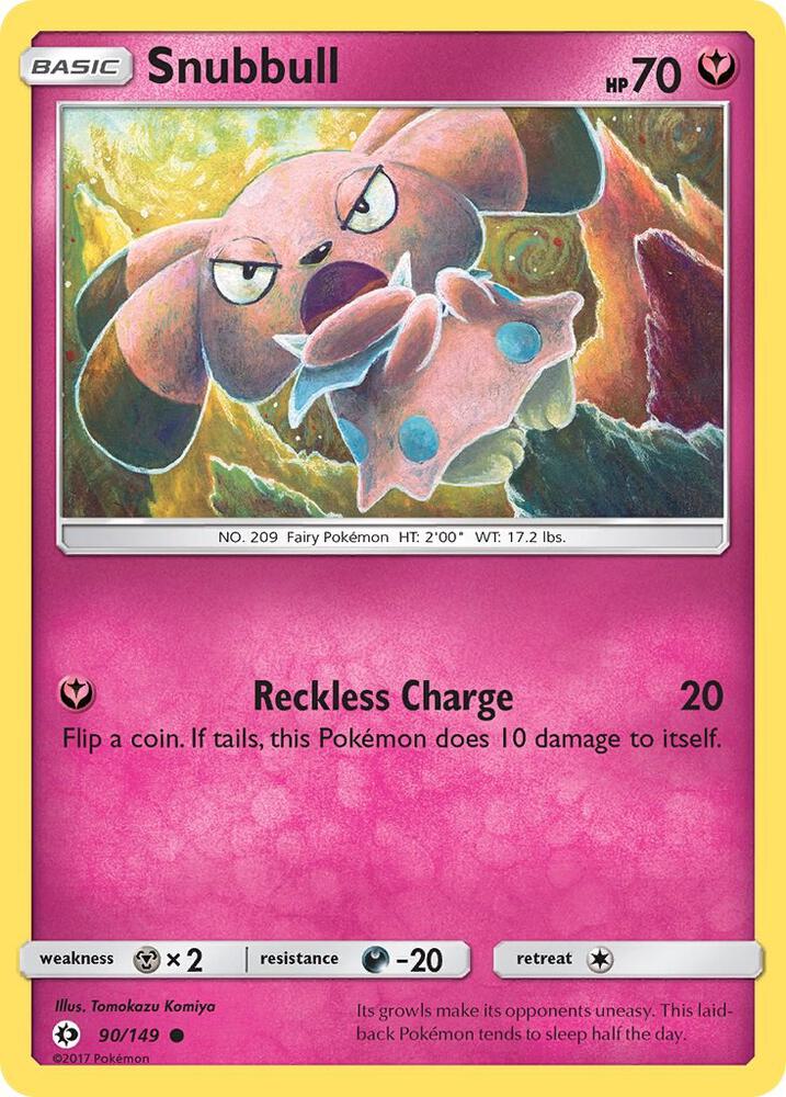 Snubbull #90 REVERSE HOLOFOIL SM Base Set