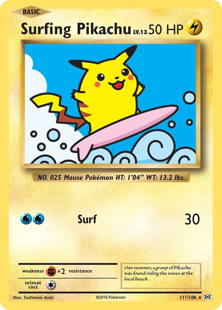 Surfing Pikachu #111 XY - Evolutions