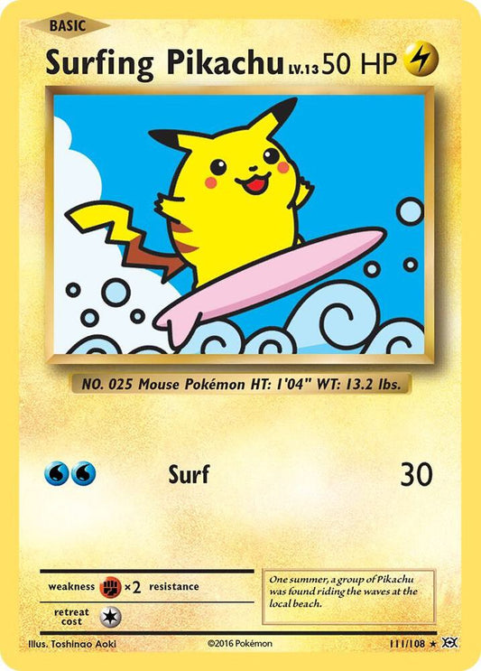 Surfing Pikachu #111 XY - Evolutions