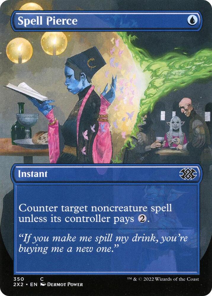 Spell Pierce (Borderless) #350 FOIL Double Masters 2022