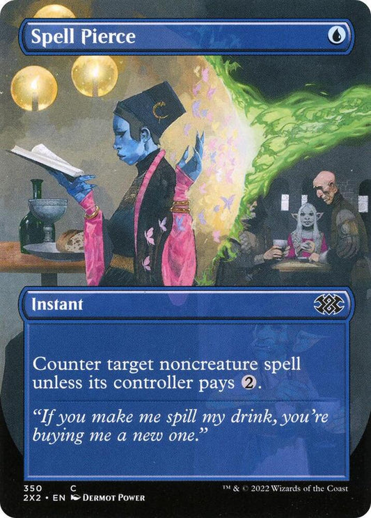 Spell Pierce (Borderless) #350 FOIL Double Masters 2022