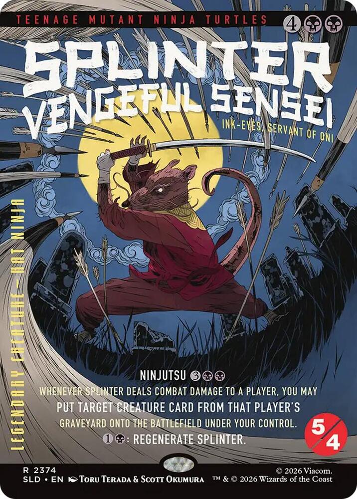 Splinter, Vengeful Sensei (Ink-Eyes, Servant of Oni) #2374 FOIL Secret Lair Drop Series