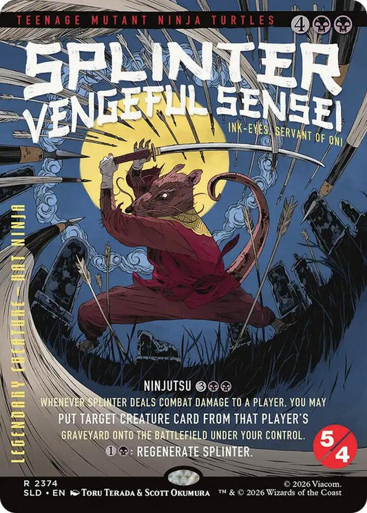 Splinter, Vengeful Sensei (Ink-Eyes, Servant of Oni) #2374 FOIL Secret Lair Drop Series