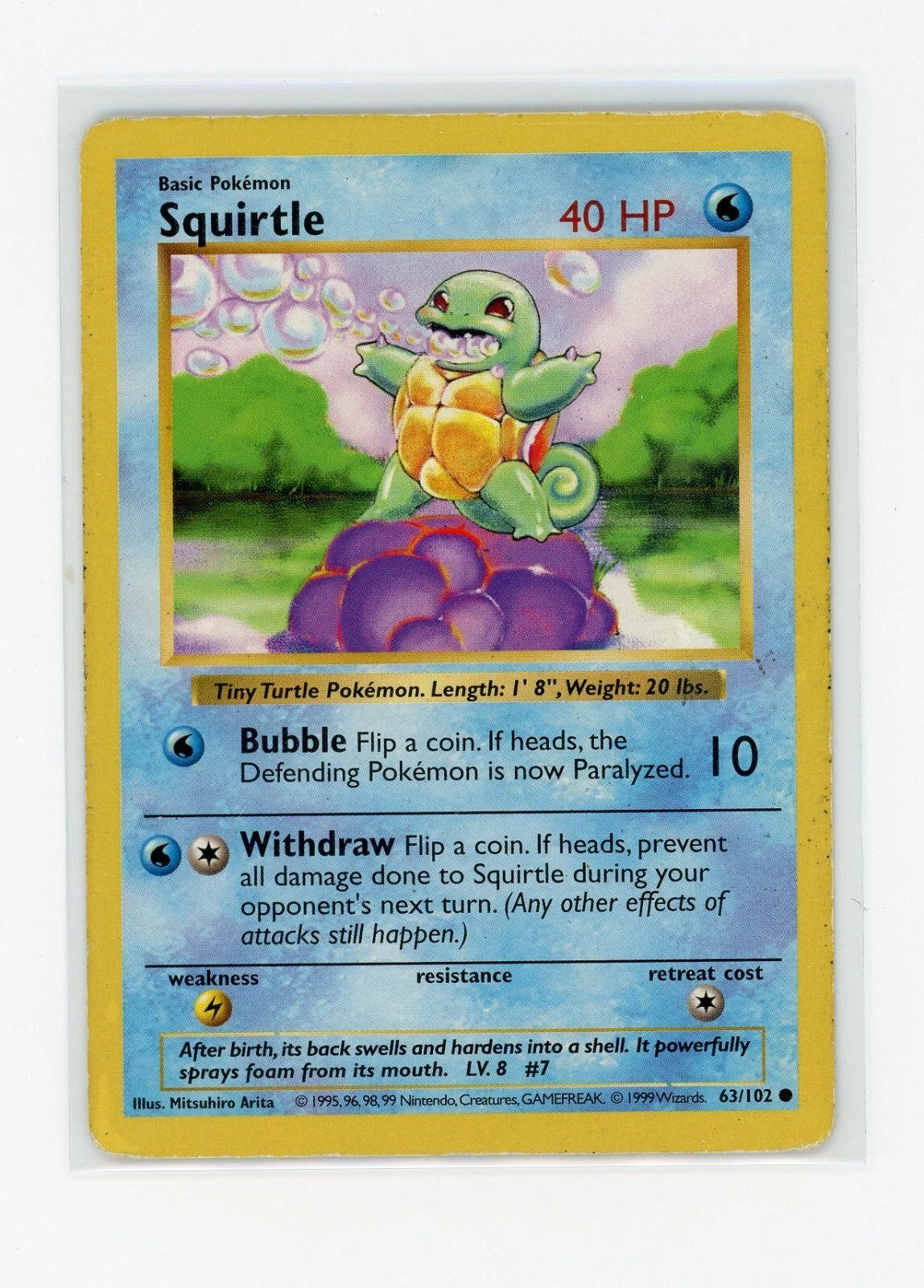 Squirtle #63 Base Set (Shadowless)