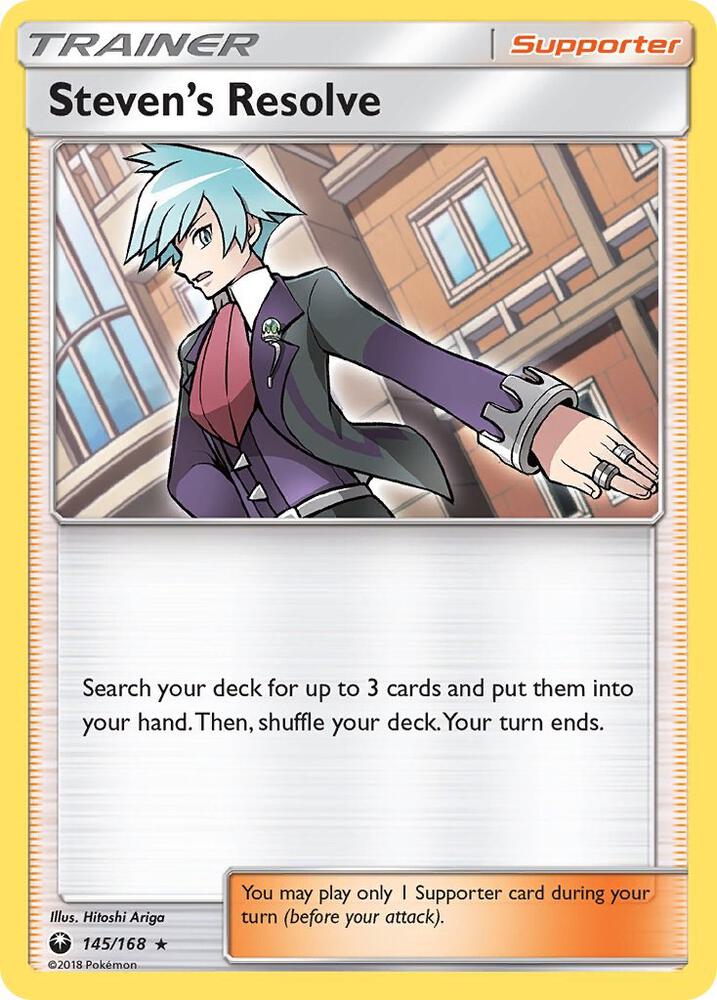 Steven's Resolve #145 HOLOFOIL SM Celestial Storm