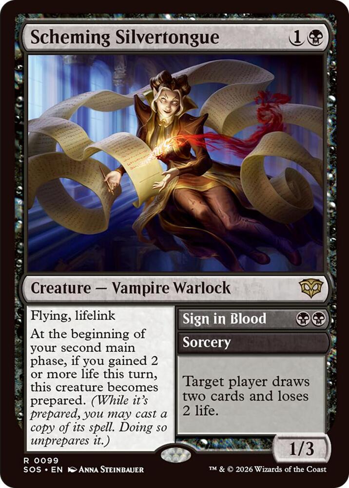 Scheming Silvertongue #99 FOIL Secrets of Strixhaven
