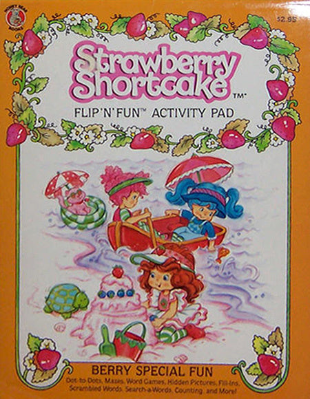 Strawberry Shortcake Flip'N'Fun Activity Pad Berry Special Fun (1992)