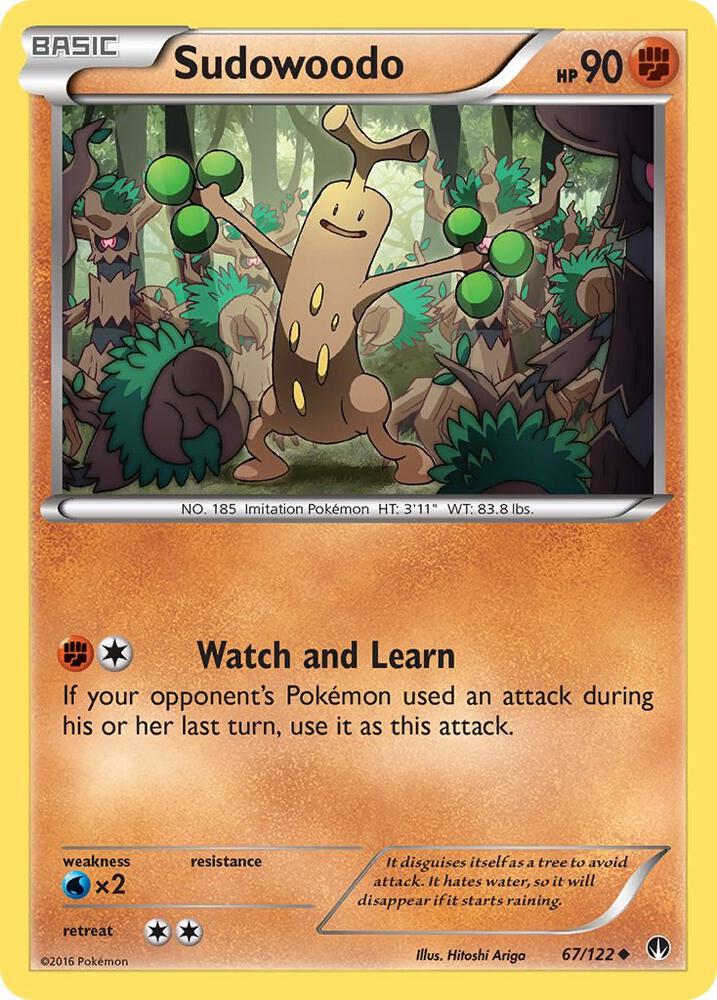 Sudowoodo #67 REVERSE HOLOFOIL XY - BREAKpoint
