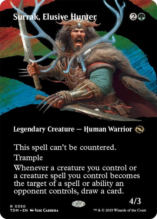 Surrak, Elusive Hunter (Borderless) #350 Tarkir: Dragonstorm