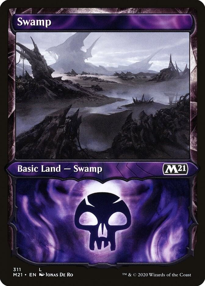 Swamp #311 (Showcase) FOIL Core Set 2021