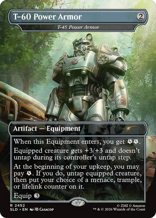 T-60 Power Armor (T-45 Power Armor) #2452 FOIL Secret Lair Drop Series