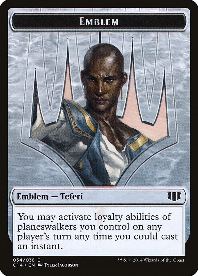 Teferi, Temporal Archmage Emblem #34 // Zombie #11 Token Commander 2014