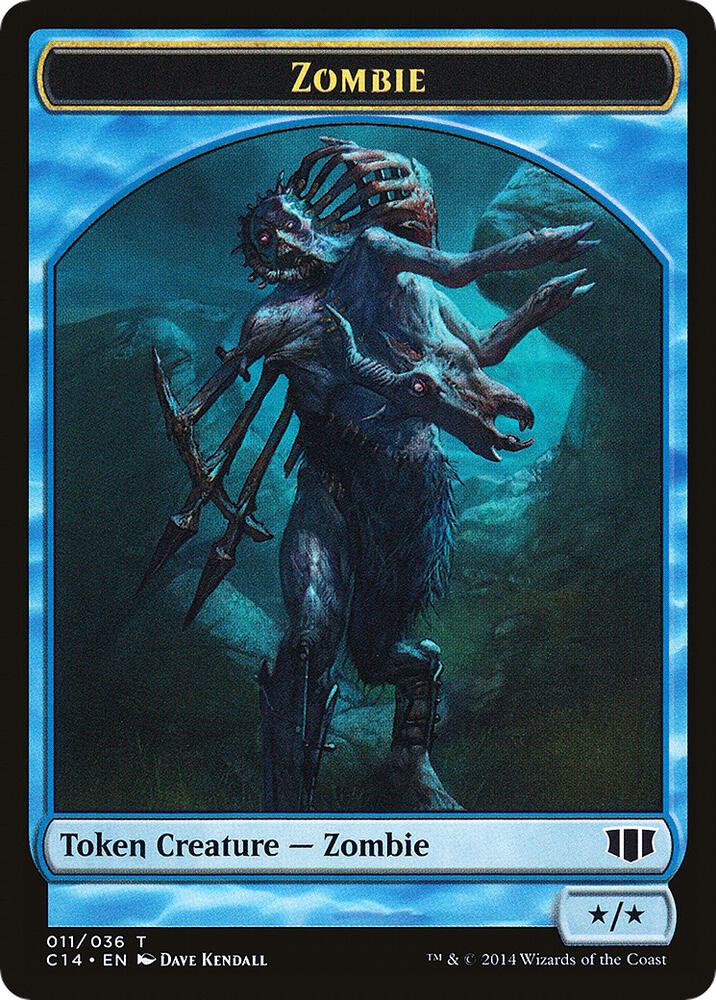 Teferi, Temporal Archmage Emblem #34 // Zombie #11 Token Commander 2014