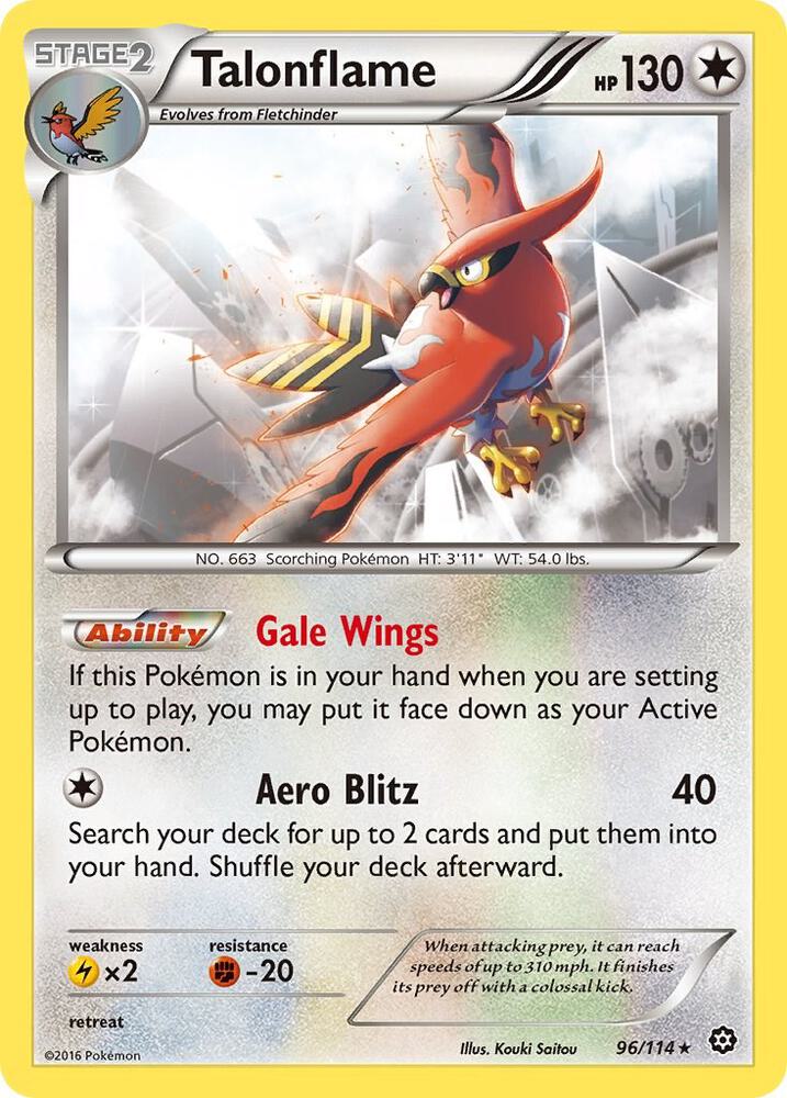 Talonflame #96 XY - Steam Siege